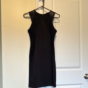 H&M Black Halter Sheath Mini Dress